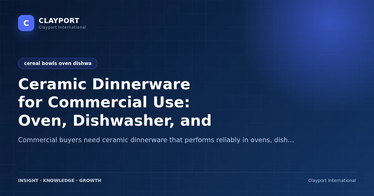 Ceramic Dinnerware for Commercial Use: Oven, Dishwasher, and Microwave Performance