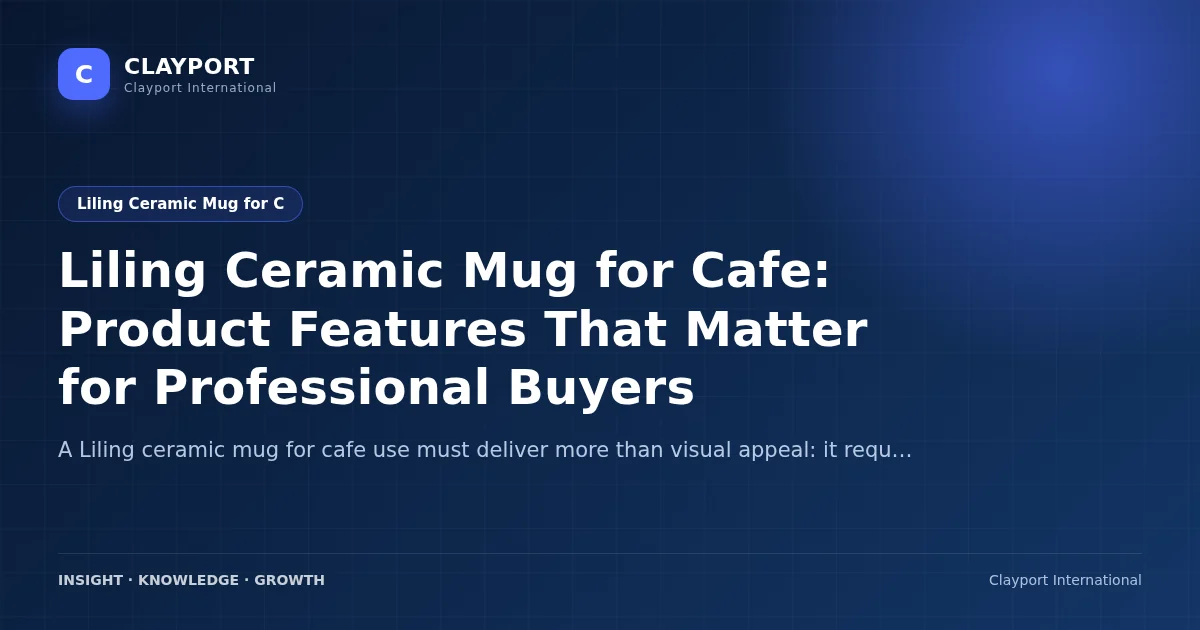 Liling Ceramic Mug for Cafe: Product Features That Matter for Professional Buyers