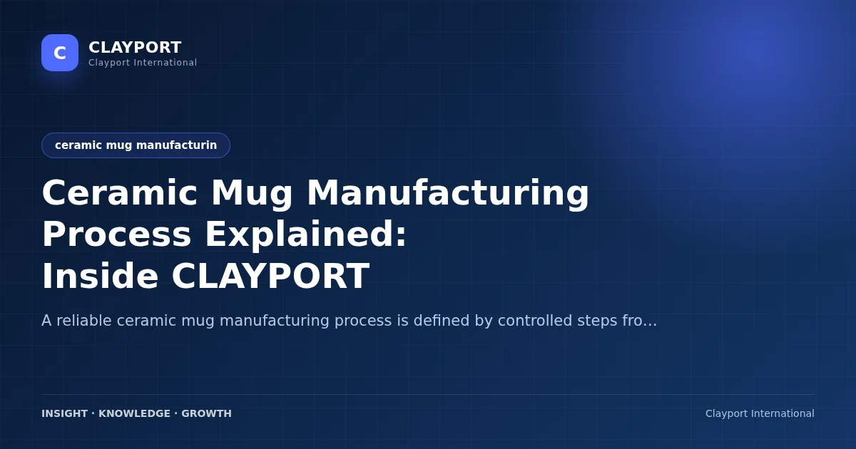 Ceramic Mug Manufacturing Process Explained: Inside CLAYPORT International's Production System