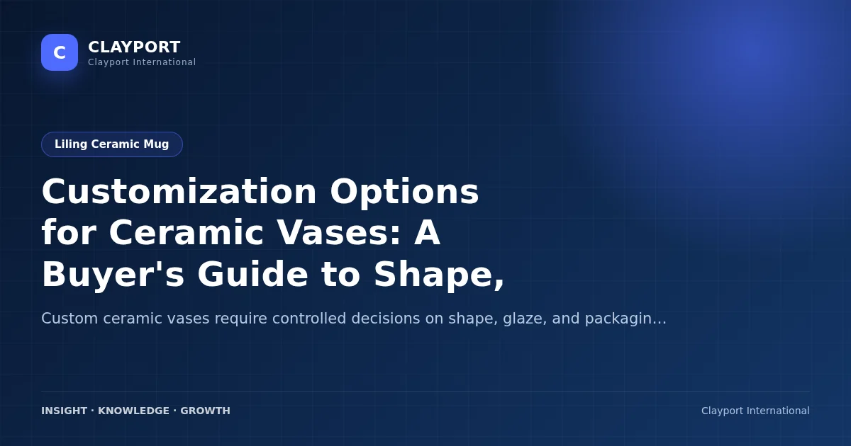 Customization Options for Ceramic Vases: A Buyer's Guide to Shape, Glaze, and Packaging Control