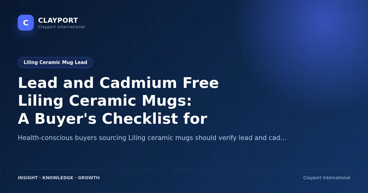 Lead and Cadmium Free Liling Ceramic Mugs: A Buyer's Checklist for Health-Conscious Sourcing