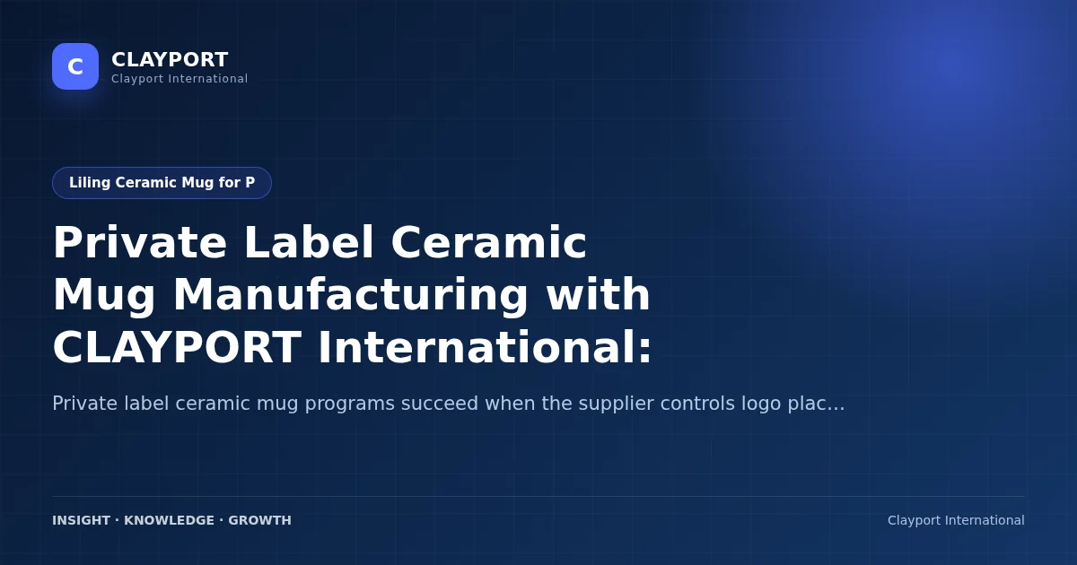 Private Label Ceramic Mug Manufacturing with CLAYPORT International: Product Features and Process