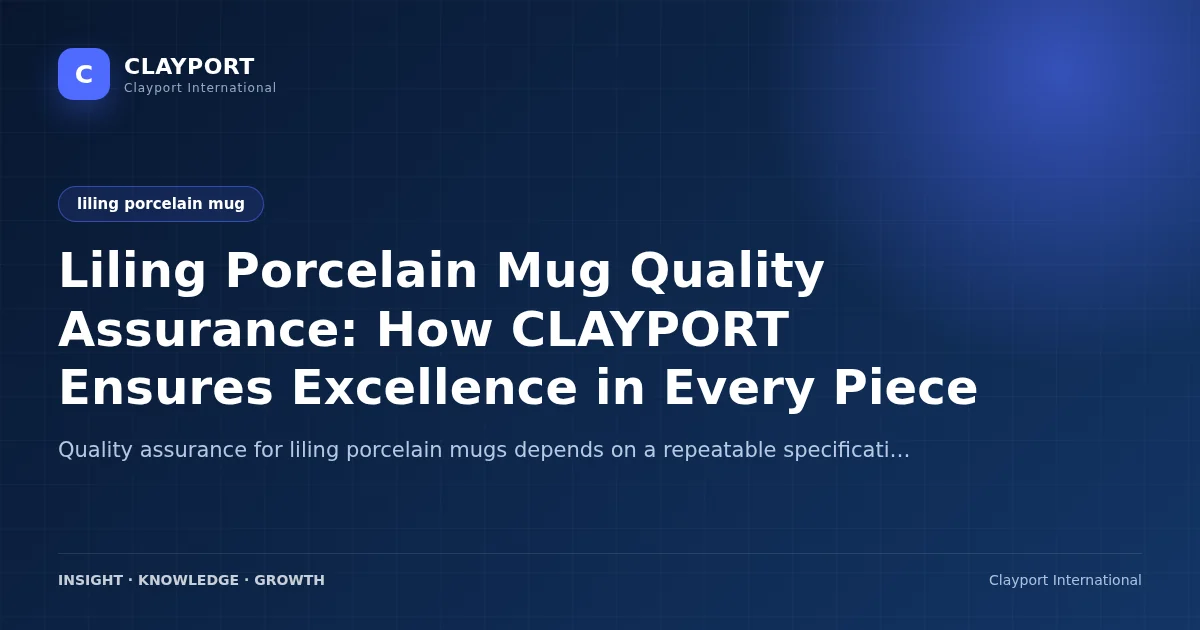 Liling Porcelain Mug Quality Assurance: How CLAYPORT Ensures Excellence in Every Piece