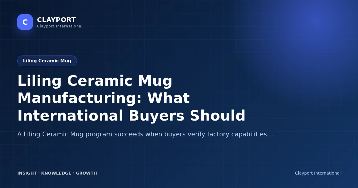 Liling Ceramic Mug Manufacturing: What International Buyers Should Verify in a Direct Factory Partner