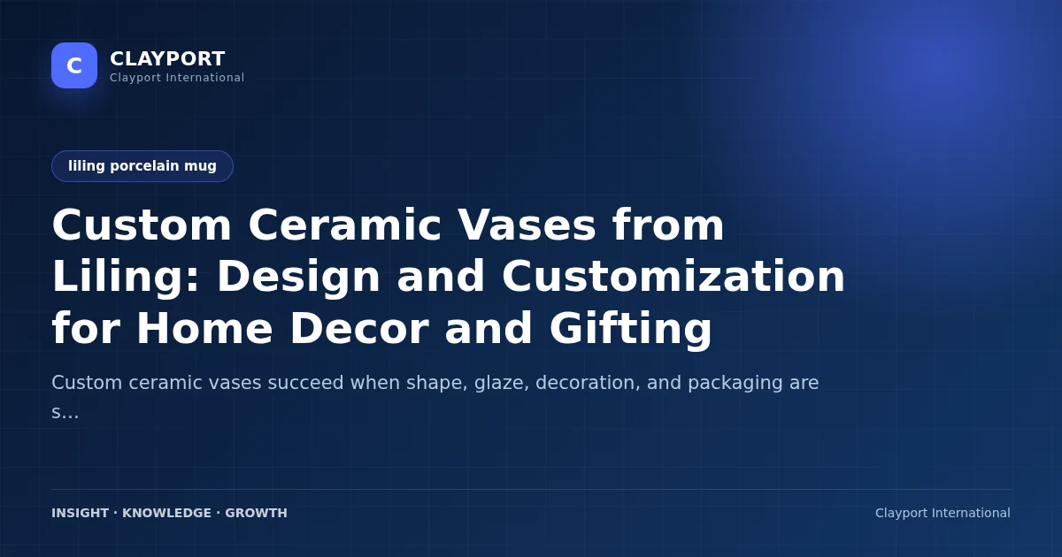 Custom Ceramic Vases from Liling: Design and Customization for Home Decor and Gifting