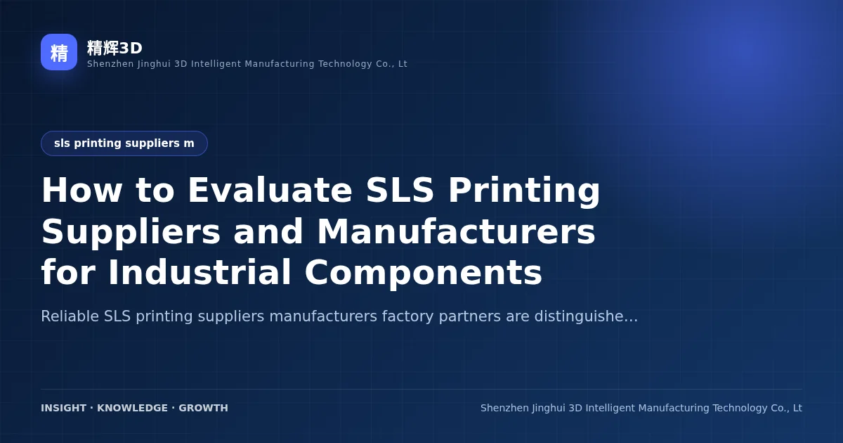 How to Evaluate SLS Printing Suppliers and Manufacturers for Industrial Components