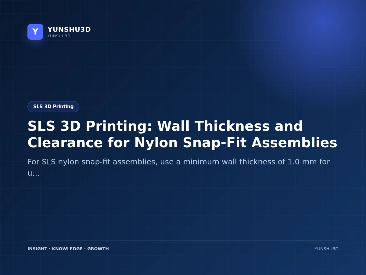 SLS 3D Printing: Wall Thickness and Clearance for Nylon Snap-Fit Assemblies